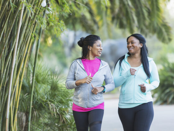 Two African American Women Jogging Together
